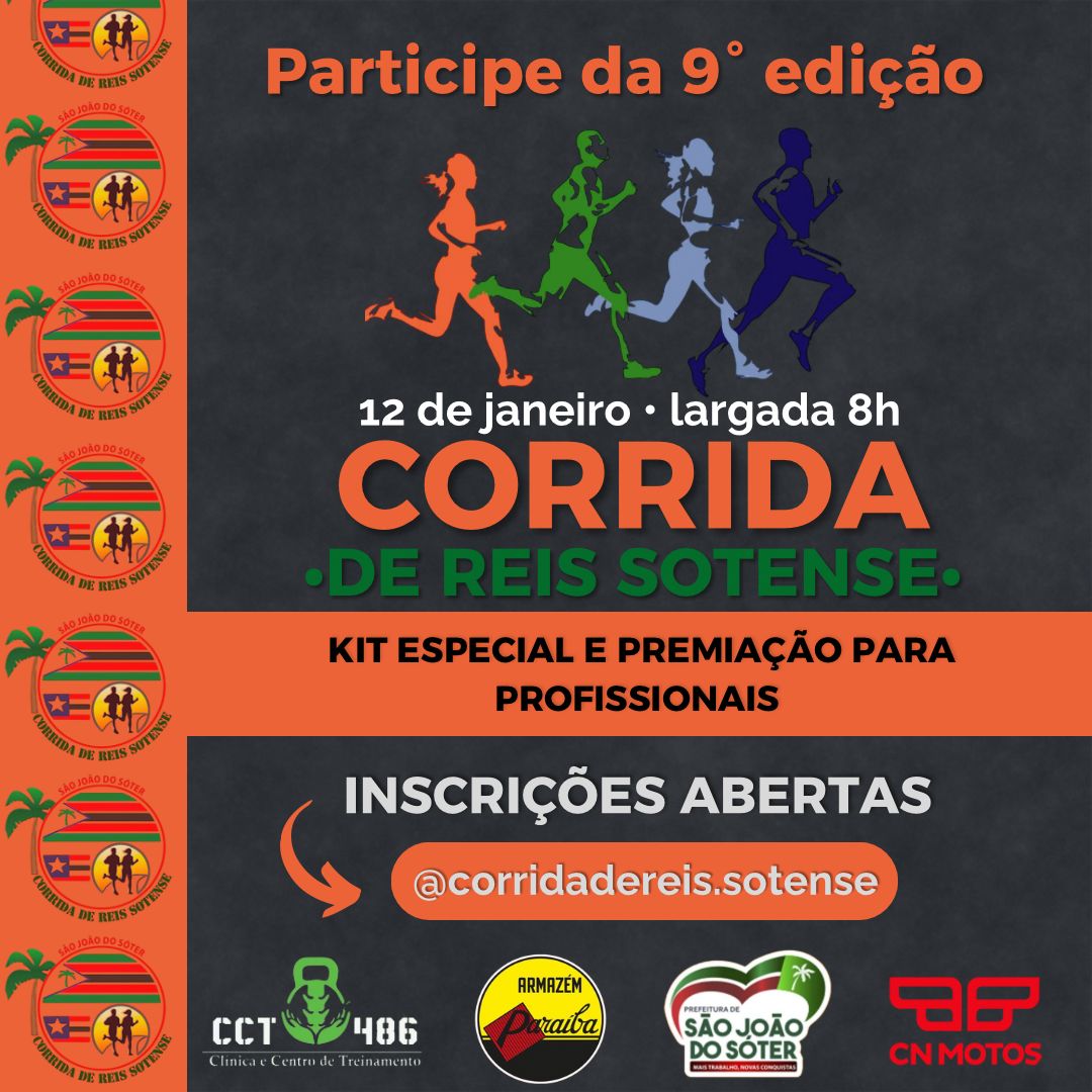 A 9ª Corrida de Reis Sotense vai premiar vencedores